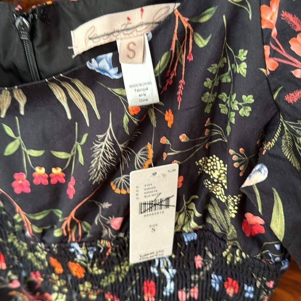 Hutch Puff-Sleeve Floral Jumpsuit by Anthropologie Color: BLACK MOTIF - Picture 7 of 9